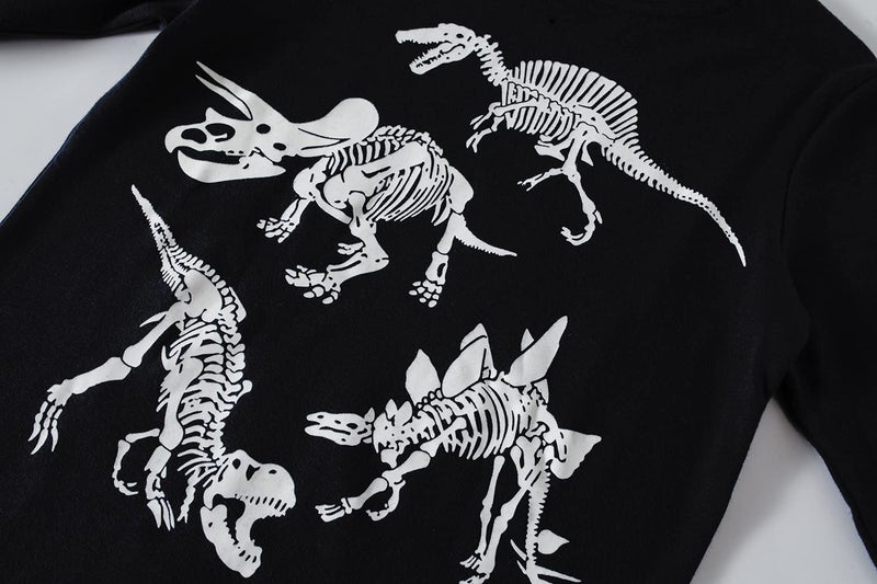 Popshion Little Boys Pajamas Sets Glow in Dark Dinosaur Sleepwear 100% Cotton Pjs 2 Piece Toddler Clothes Kids 7t - Image 5
